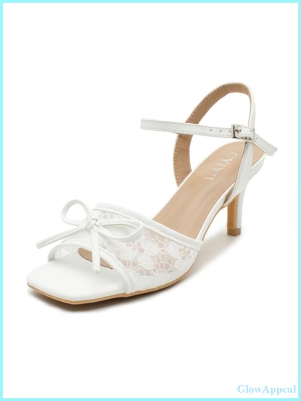 Kitten Heel Sandals Lace Bow Open Toe Formal Dressy Wedding Guest Shoes